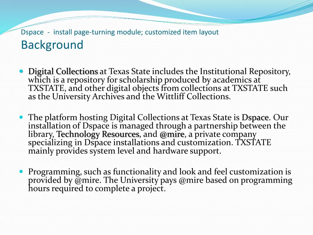 dspace install page turning module customized