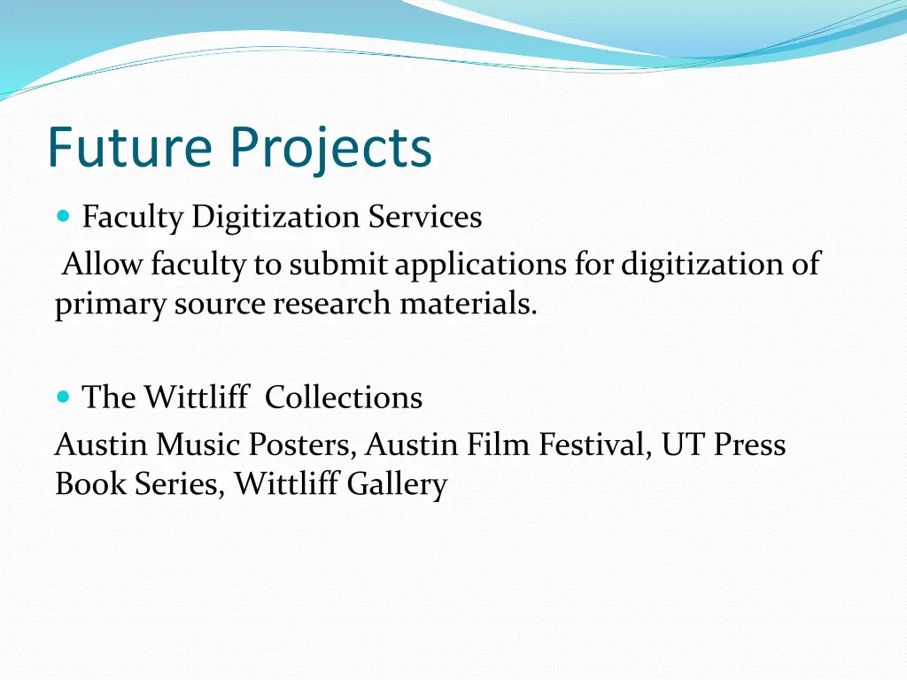 future projects