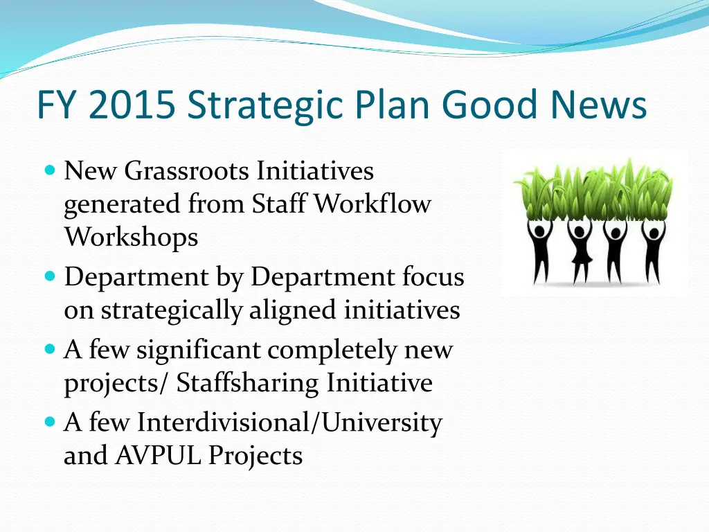 fy 2015 strategic plan good news