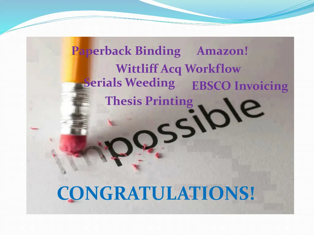 paperback binding wittliff acq workflow serials