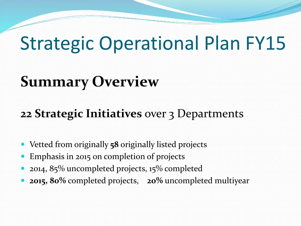 strategic operational plan fy15