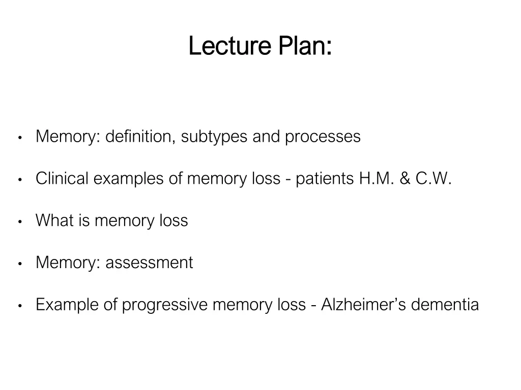 lecture plan lecture plan