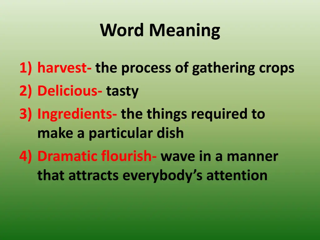 word meaning