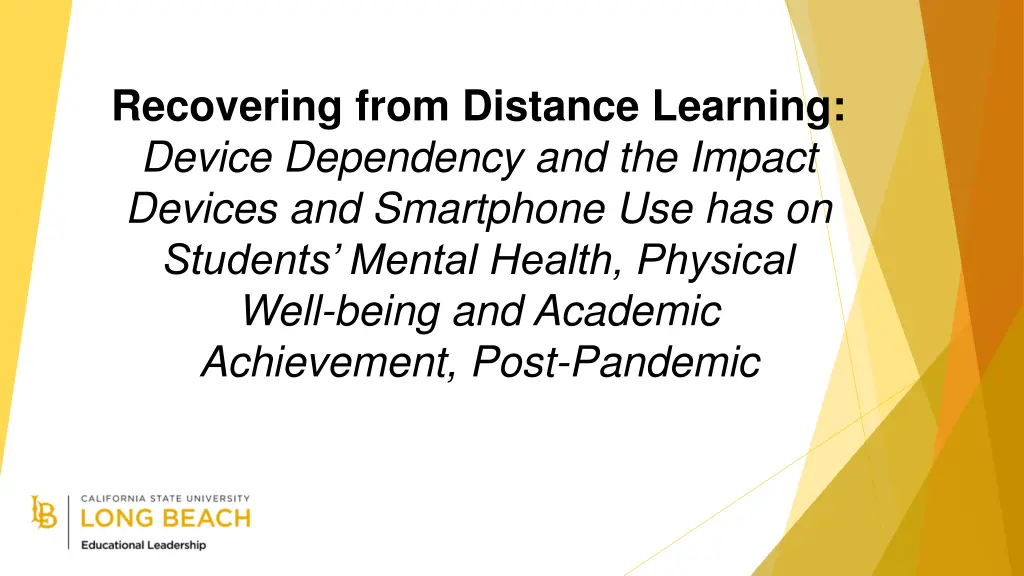 recovering from distance learning device