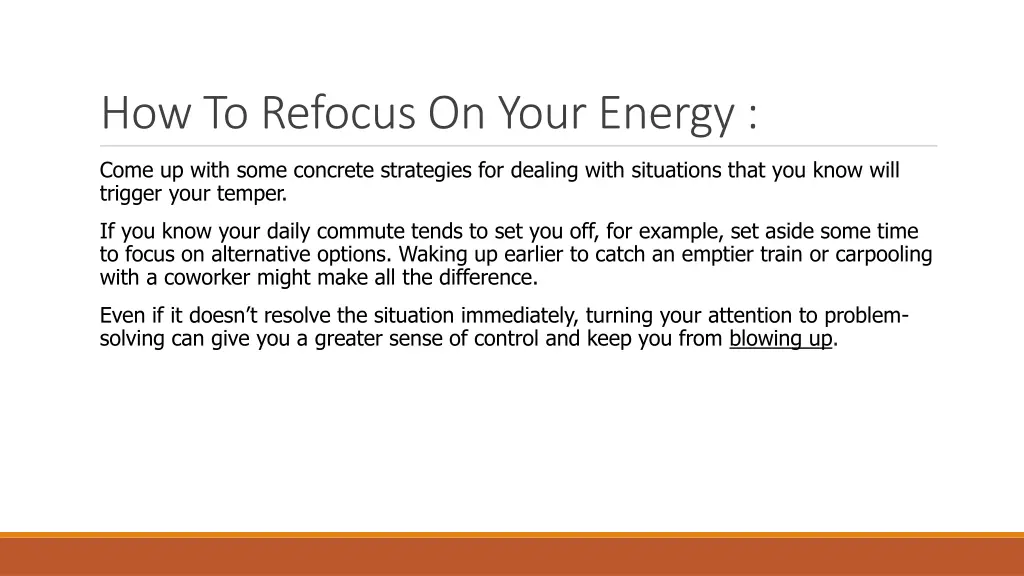how to refocus on your energy