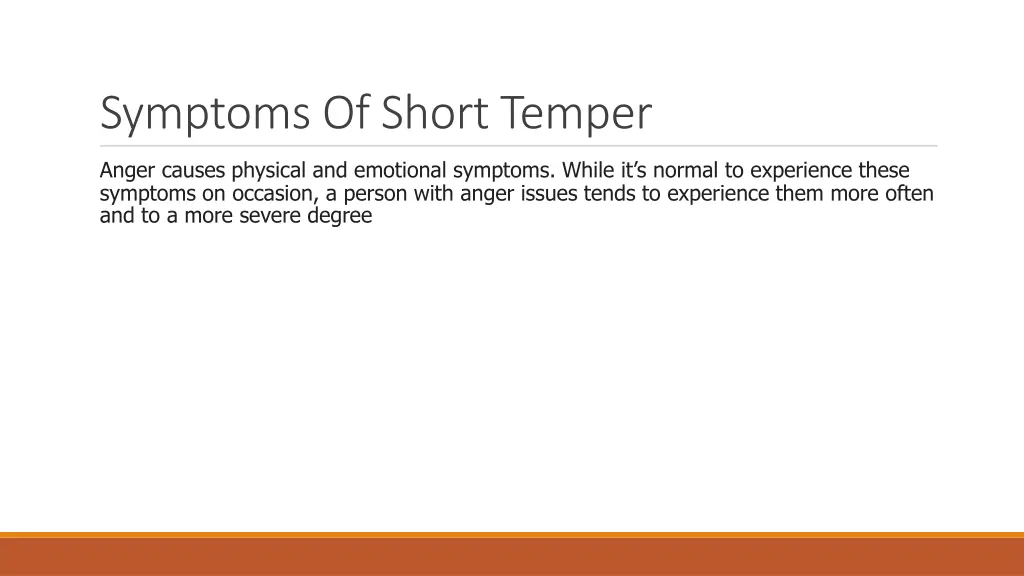 symptoms of short temper