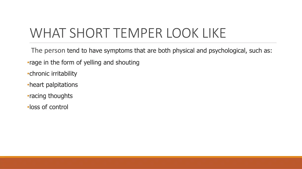 what short temper look like 1