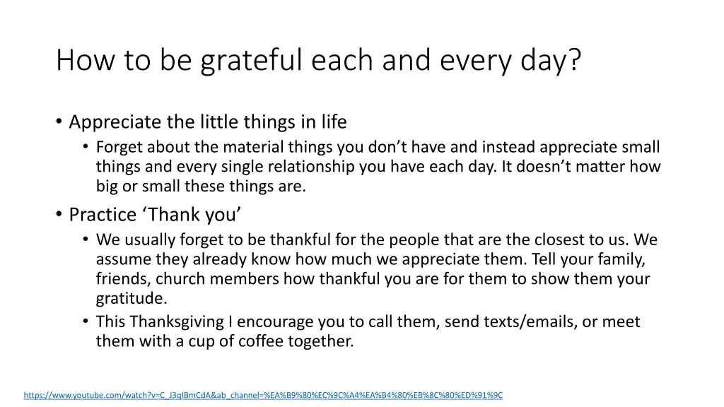 how to be grateful each and every day
