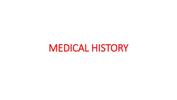 medical history medical history