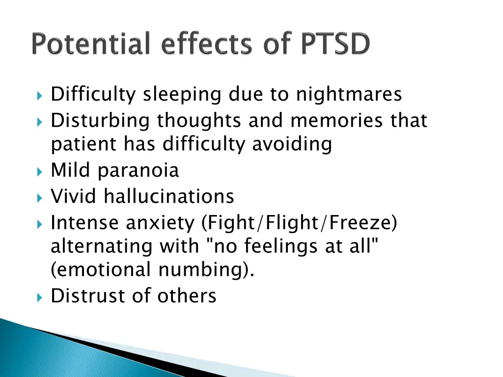 difficulty sleeping due to nightmares disturbing