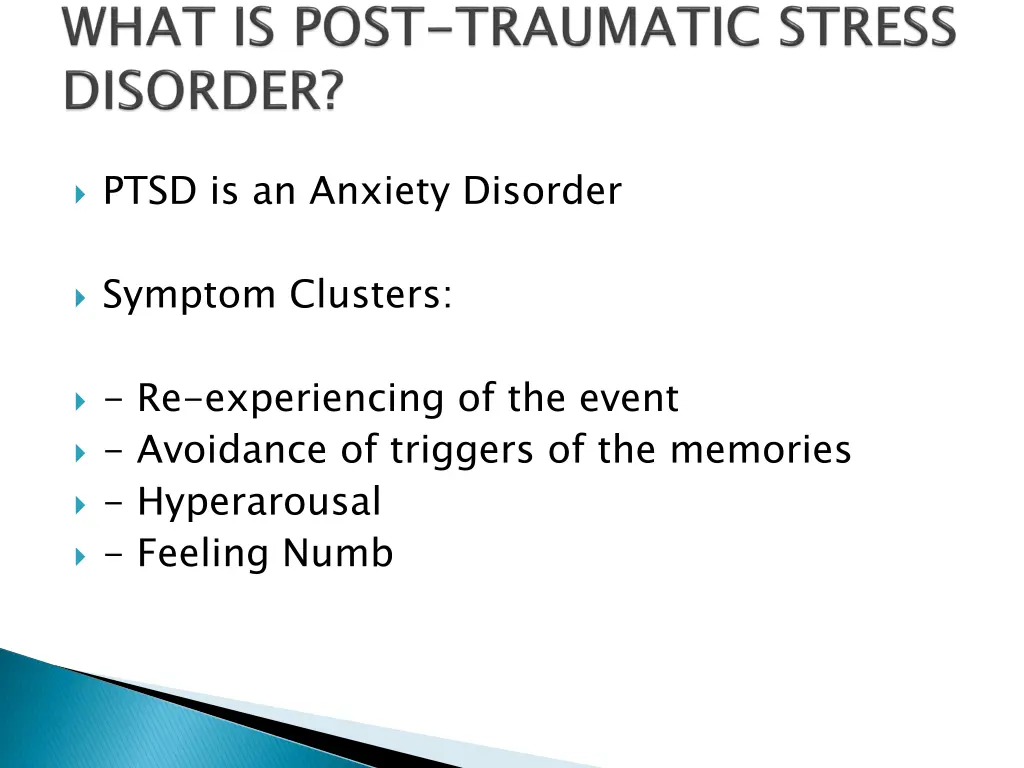 ptsd is an anxiety disorder