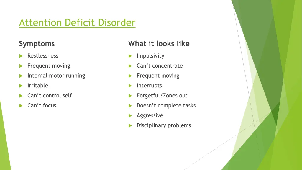 attention deficit disorder