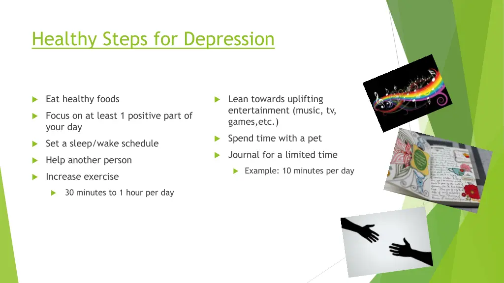 healthy steps for depression