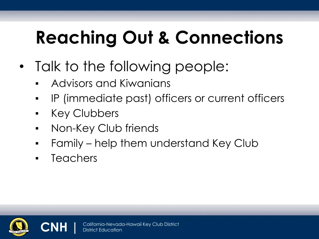 reaching out connections