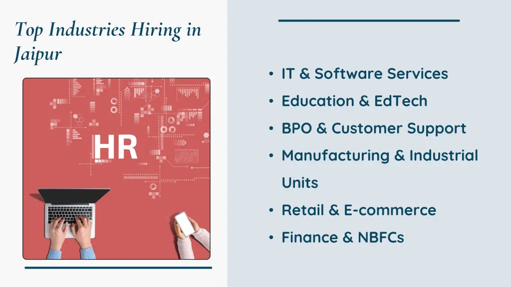 top industries hiring in jaipur