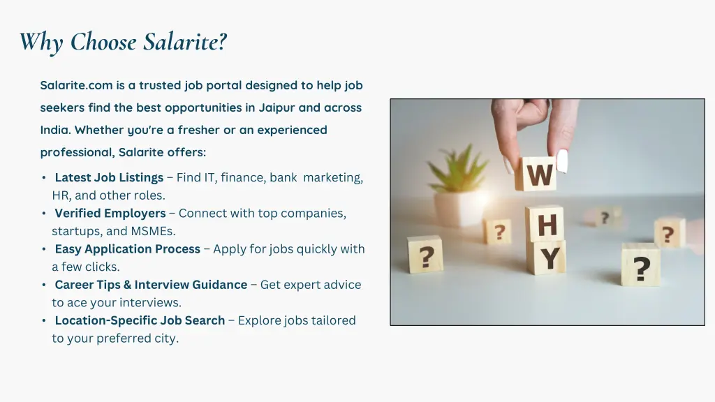 why choose salarite