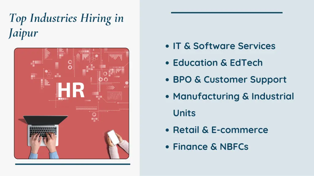 top industries hiring in jaipur