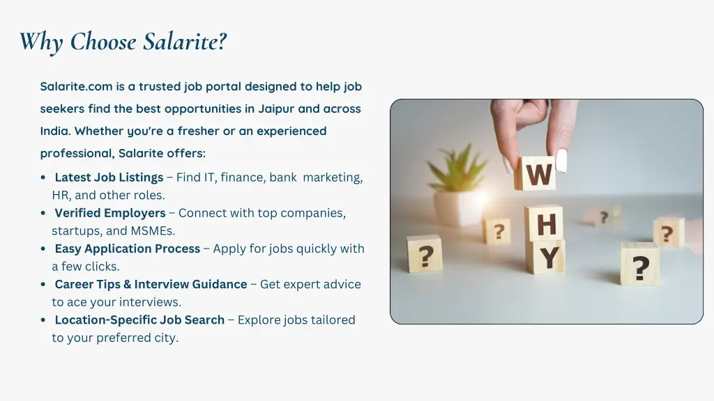 why choose salarite