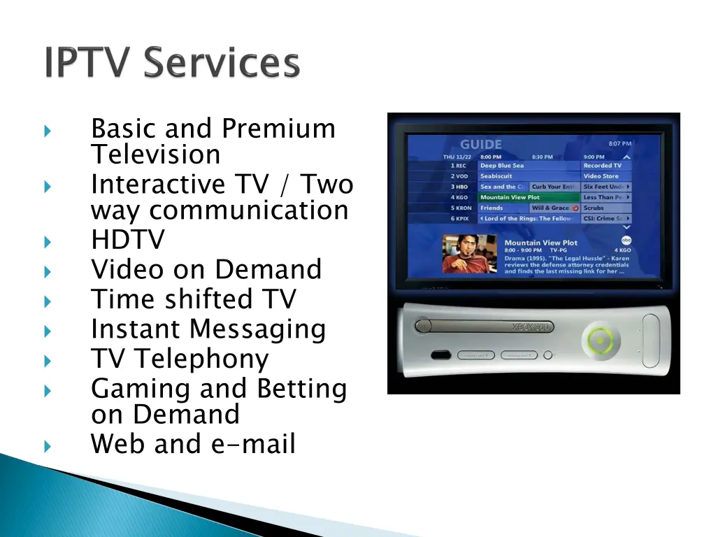 basic and premium television interactive
