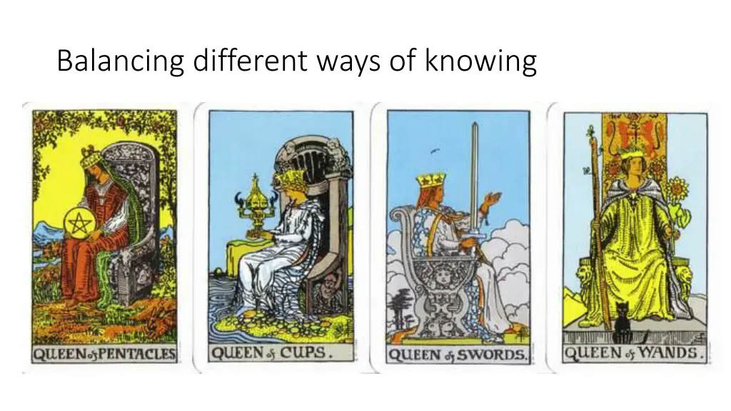 balancing different ways of knowing