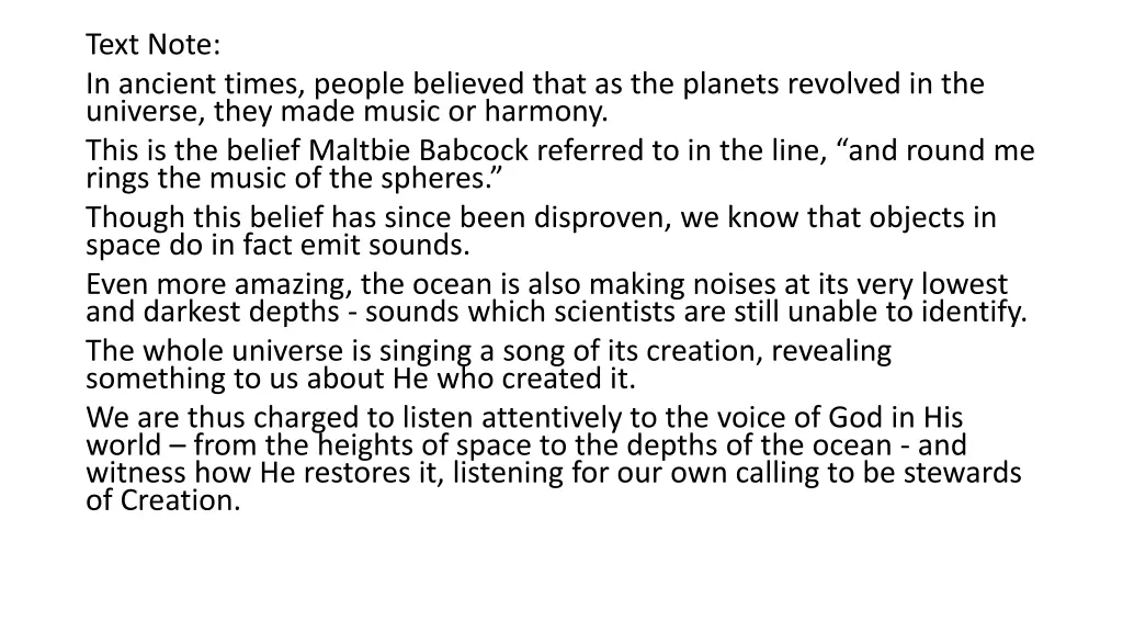 text note in ancient times people believed that