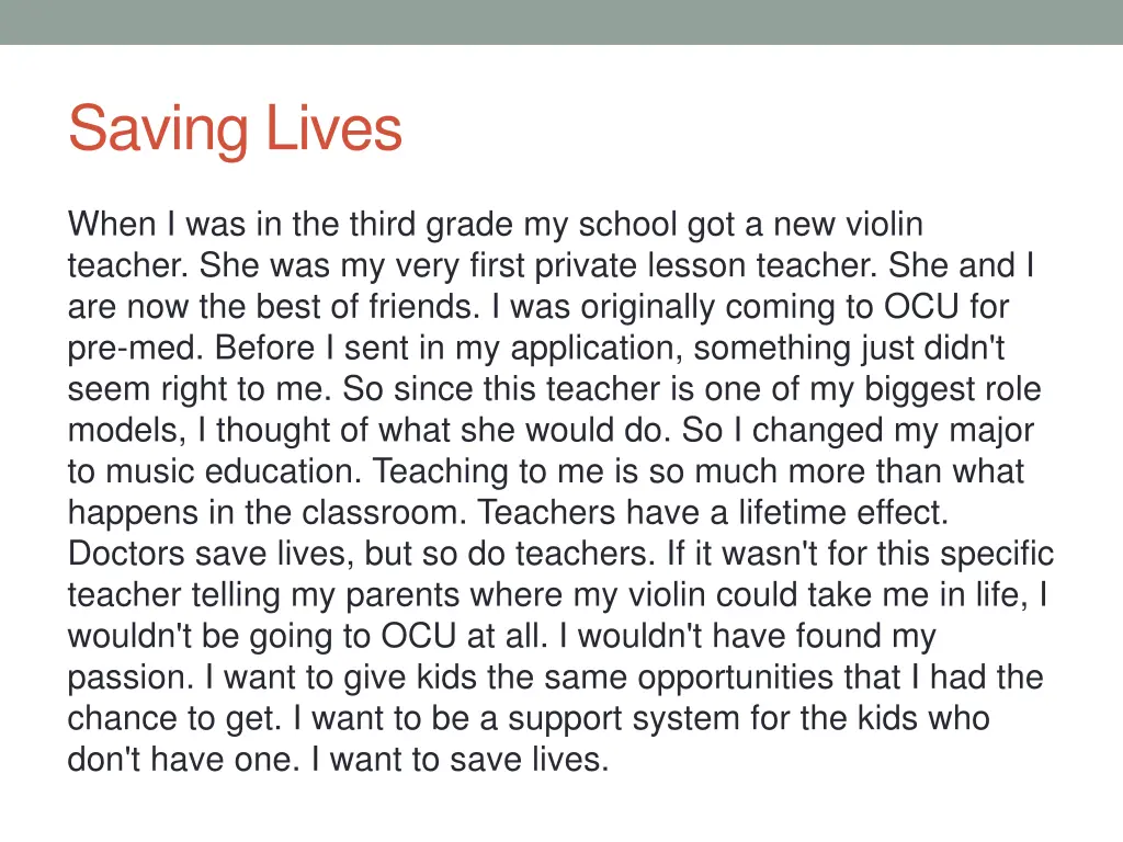 saving lives