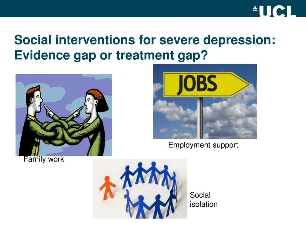 social interventions for severe depression