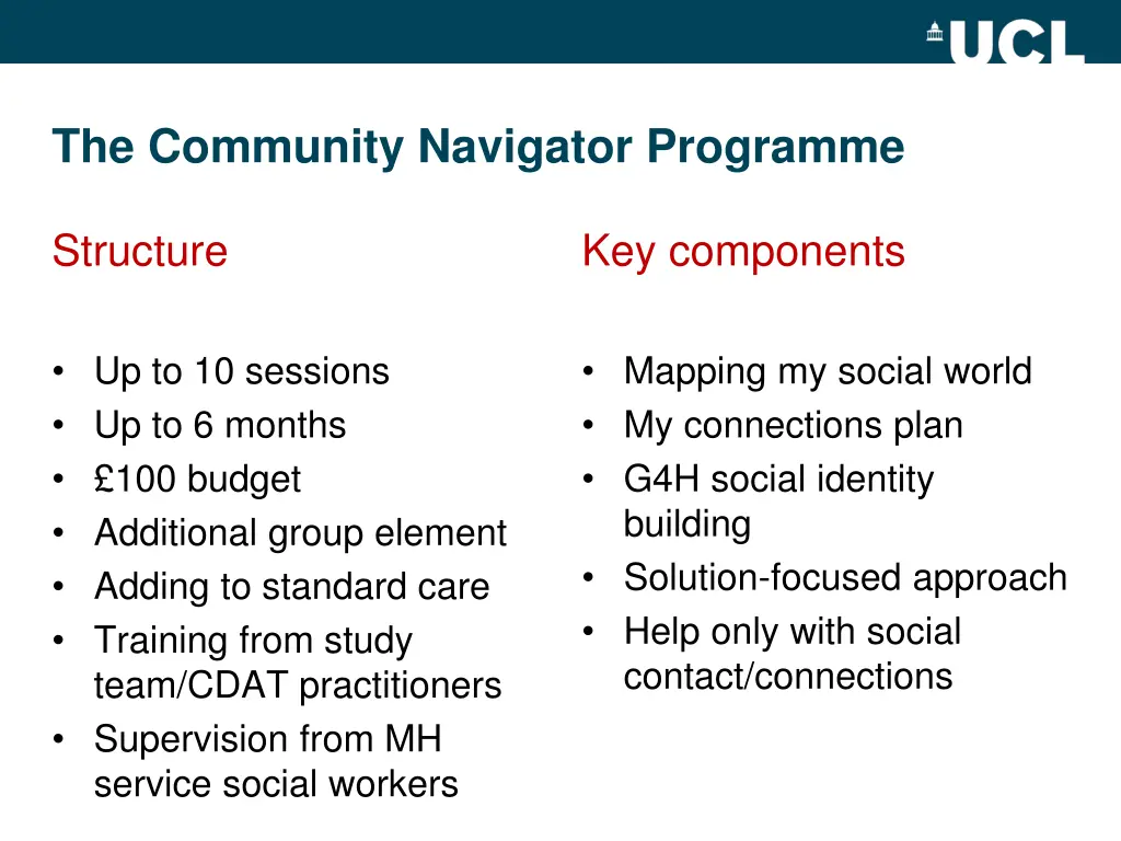 the community navigator programme