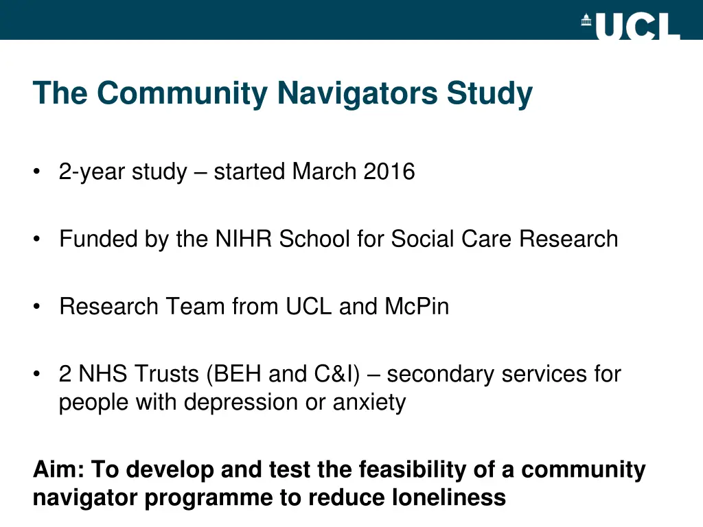 the community navigators study