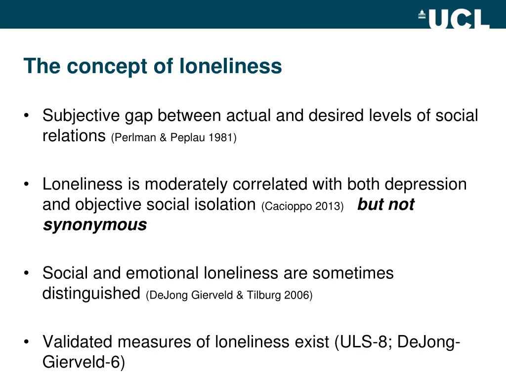 the concept of loneliness