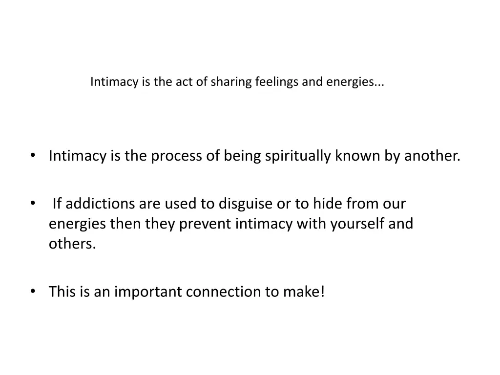 intimacy is the act of sharing feelings