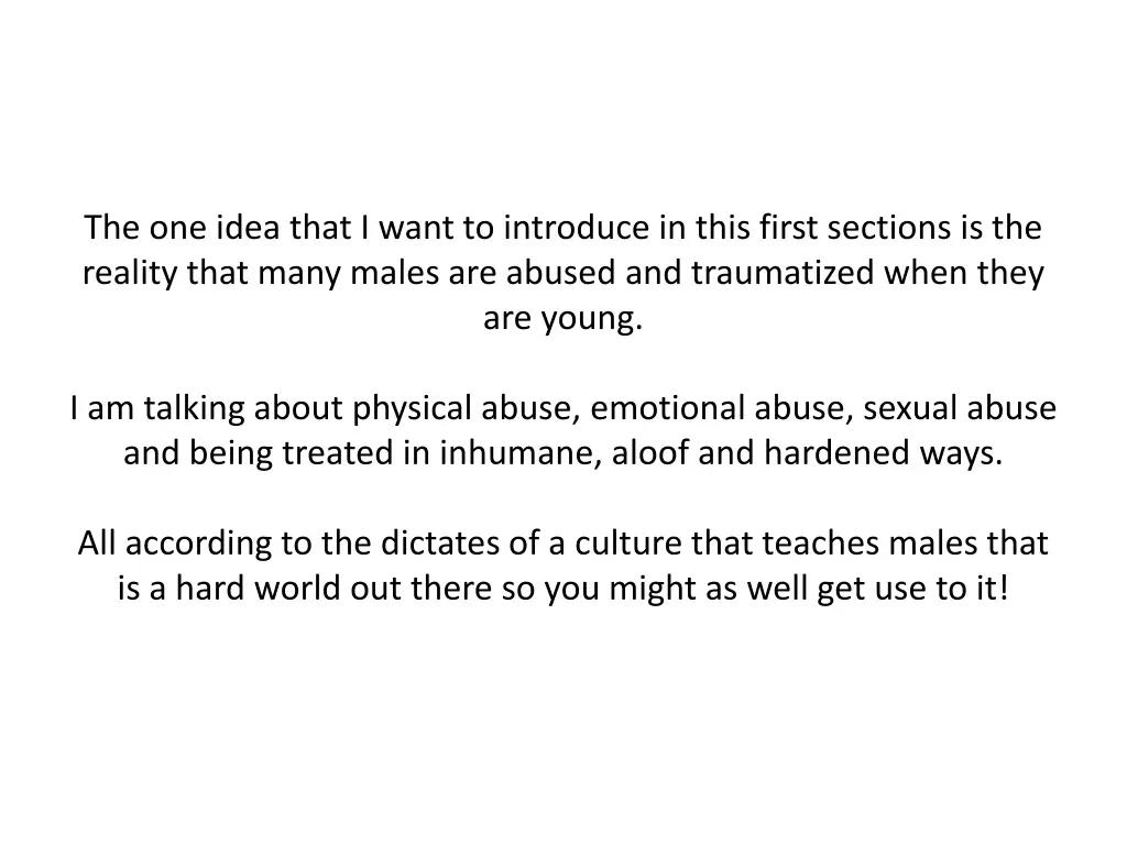 the one idea that i want to introduce in this
