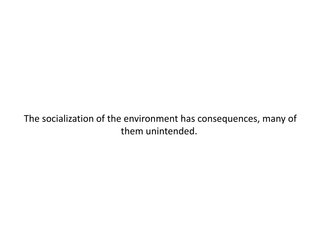 the socialization of the environment