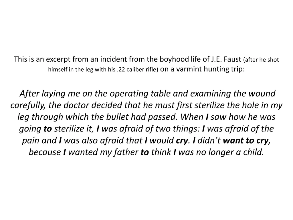 this is an excerpt from an incident from