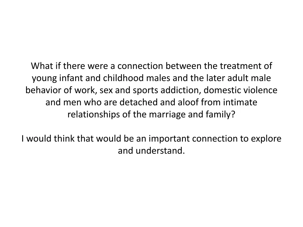what if there were a connection between