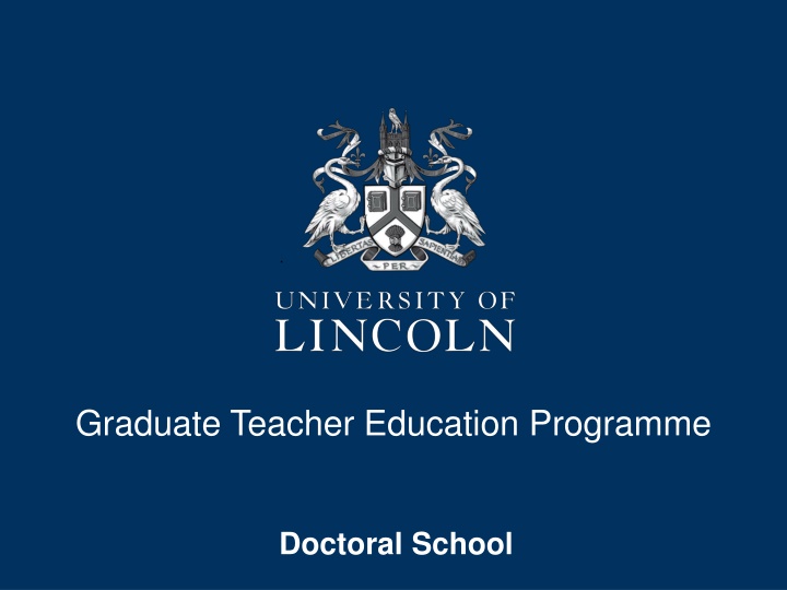 graduate teacher education programme