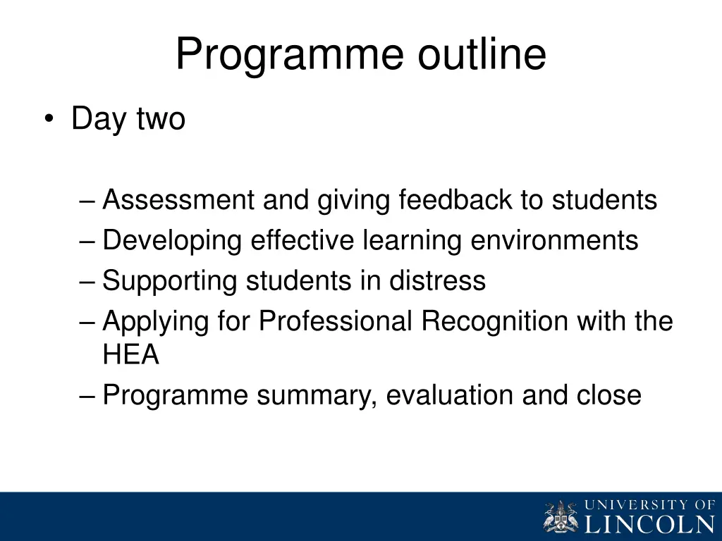 programme outline 1