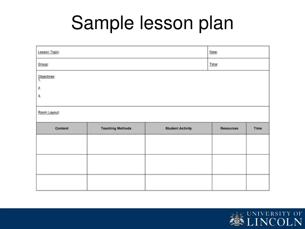 sample lesson plan