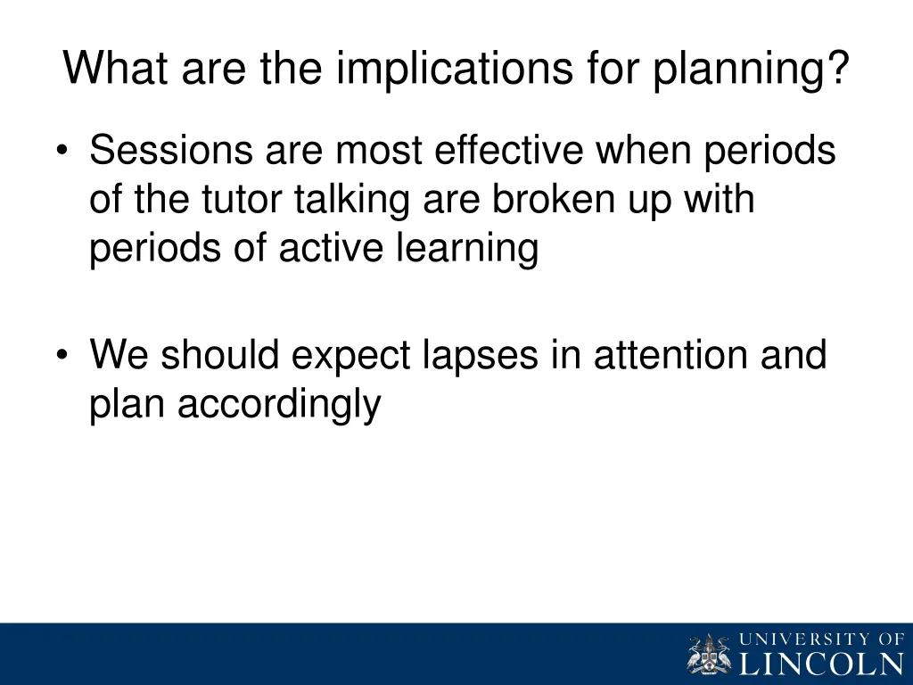 what are the implications for planning
