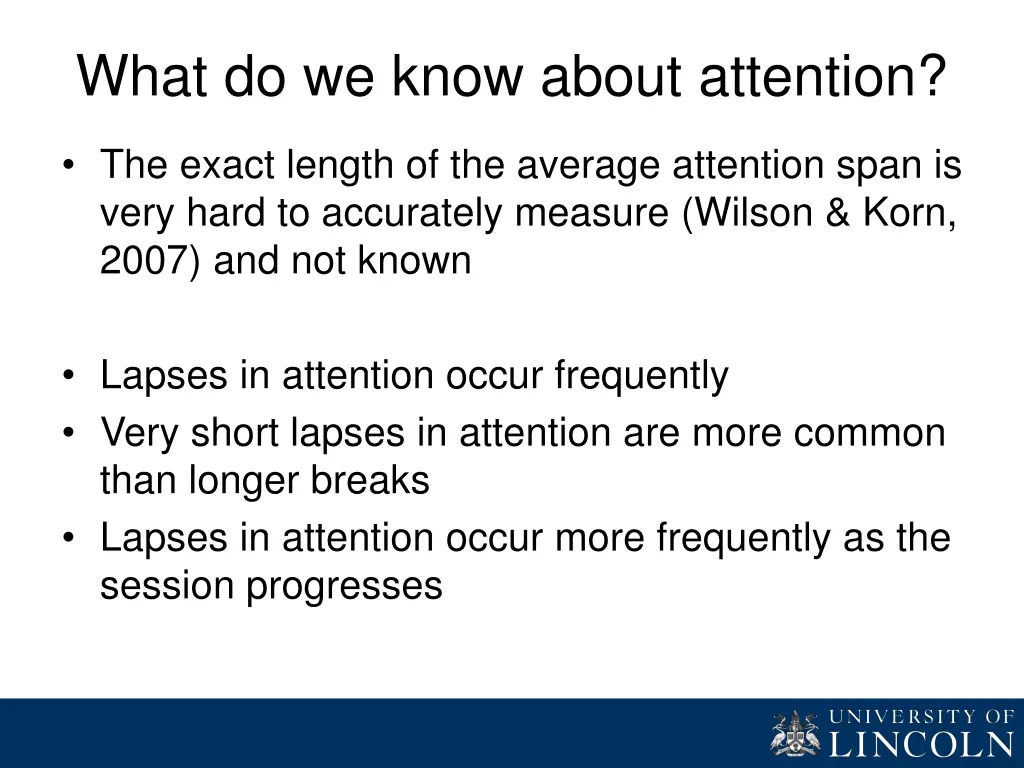 what do we know about attention