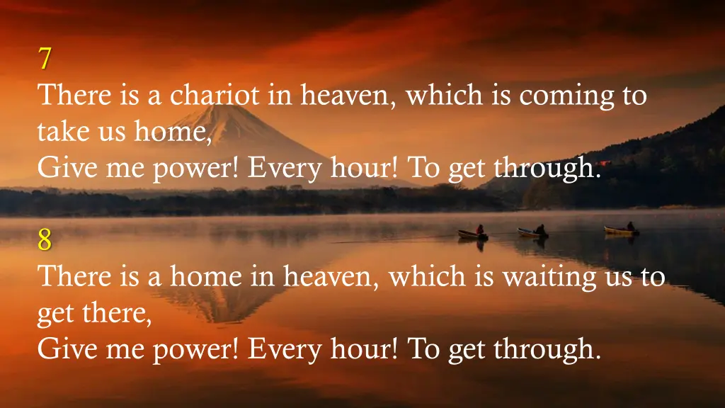 7 there is a chariot in heaven which is coming