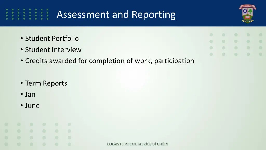 assessment and reporting