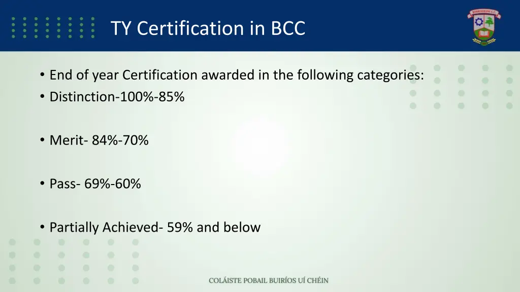 ty certification in bcc