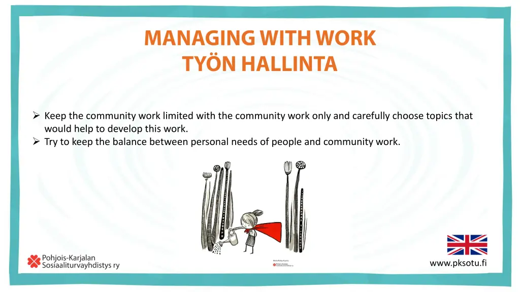 keep the community work limited with