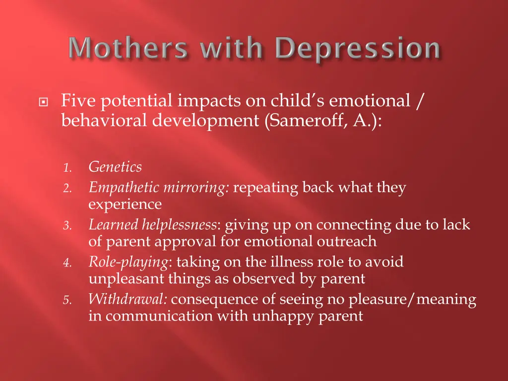 five potential impacts on child s emotional