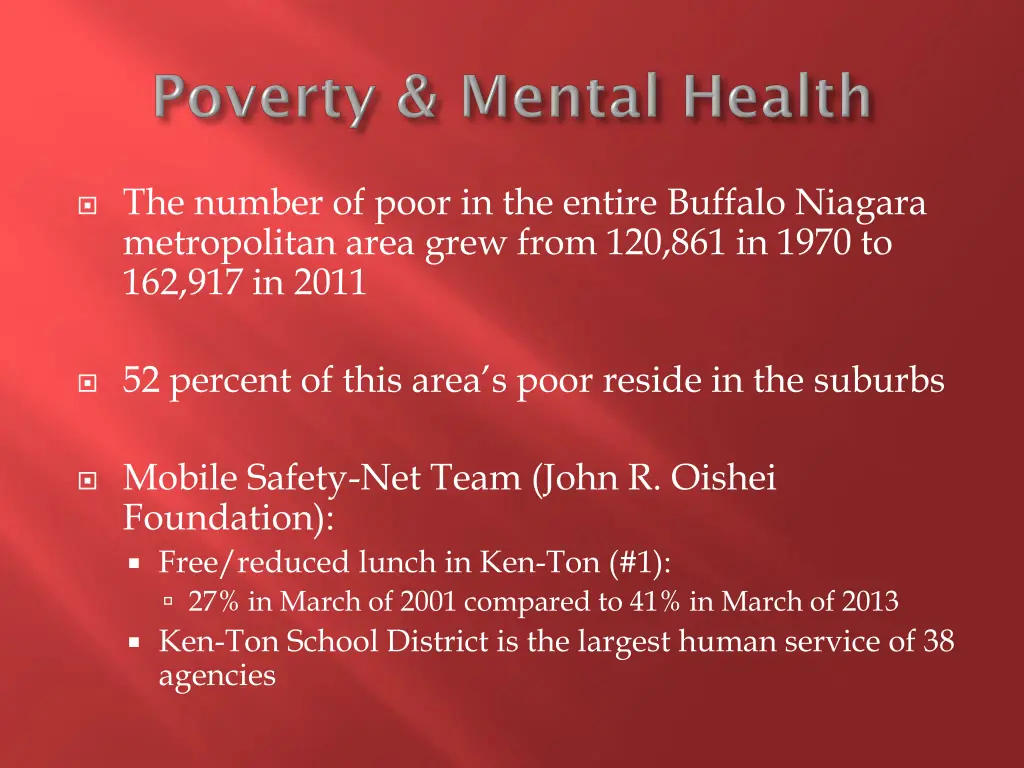 the number of poor in the entire buffalo niagara