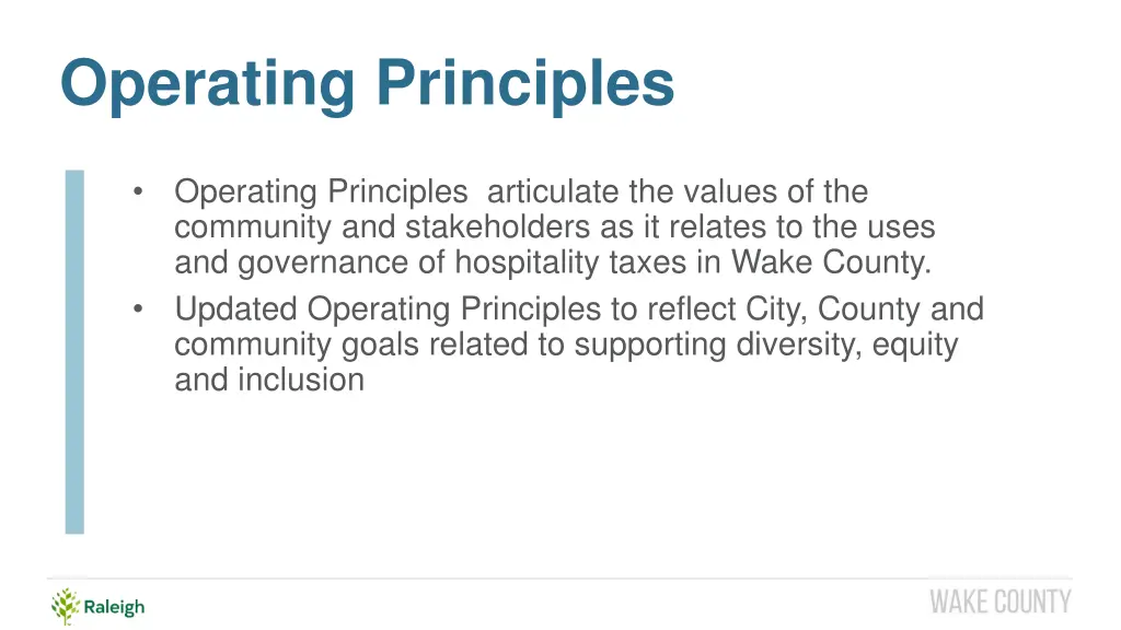 operating principles