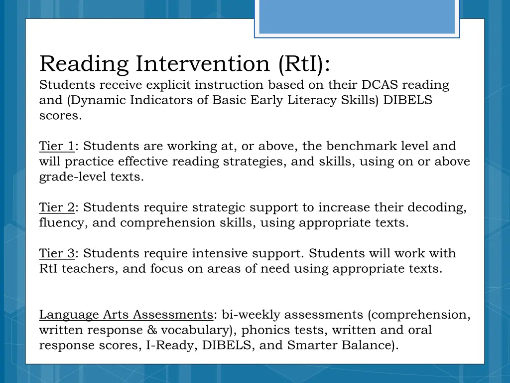 reading intervention rti students receive