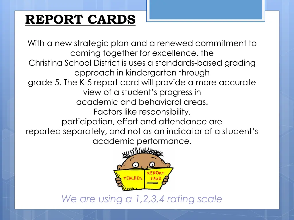 report cards