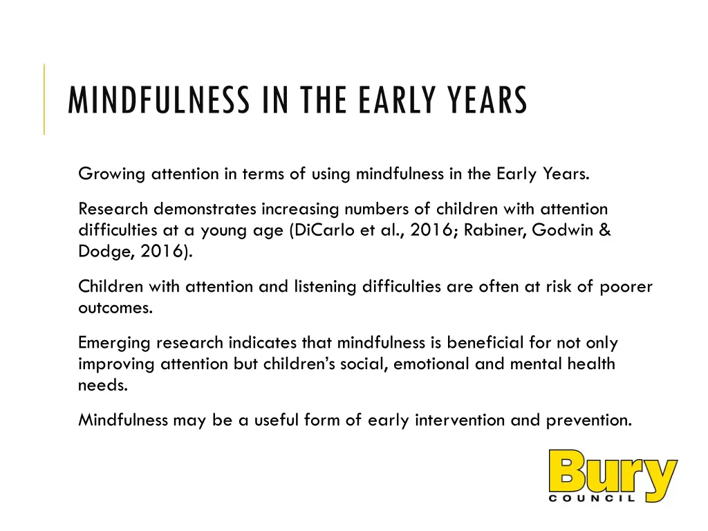 mindfulness in the early years 1